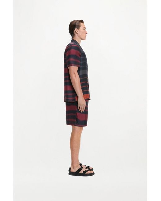 RS24-RTW-SHI02M-0023-OTTO SHIRT PRINTED SILK TWILL RAINBOW CROC Black Otto Shirt for men