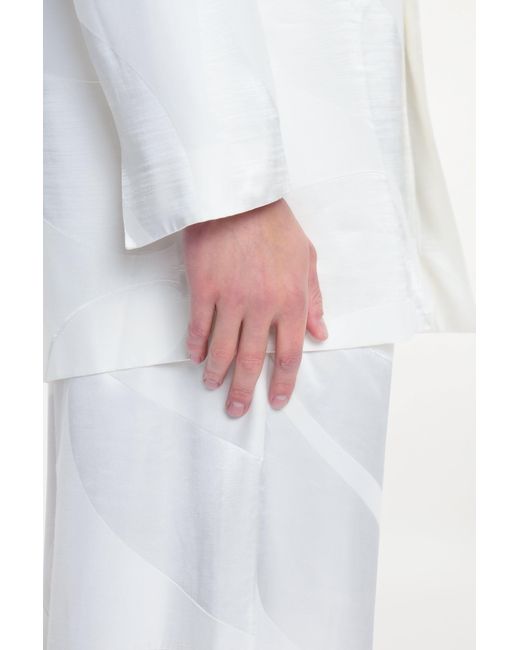 SS24-RTW-TR04M-0013-CLEMENT TROUSERS MONOGRAM JACQUARD IVORY White Clement Trousers for men