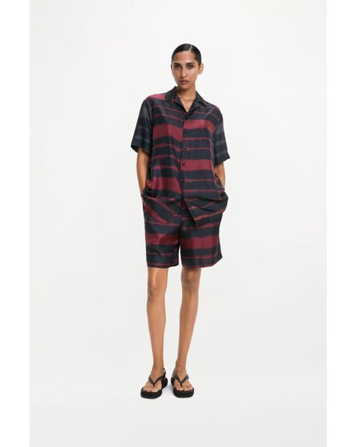 RS24-RTW-SHI02M-0023-OTTO SHIRT PRINTED SILK TWILL RAINBOW CROC Black Otto Shirt