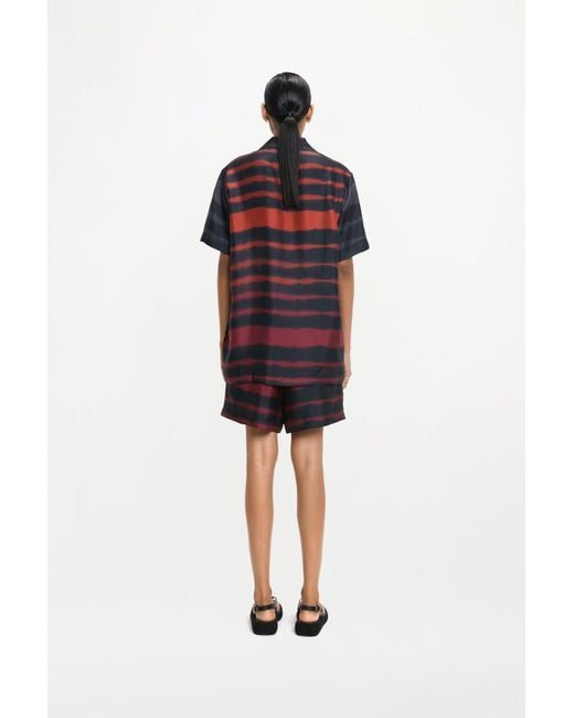 RS24-RTW-SHI02M-0023-OTTO SHIRT PRINTED SILK TWILL RAINBOW CROC Black Otto Shirt