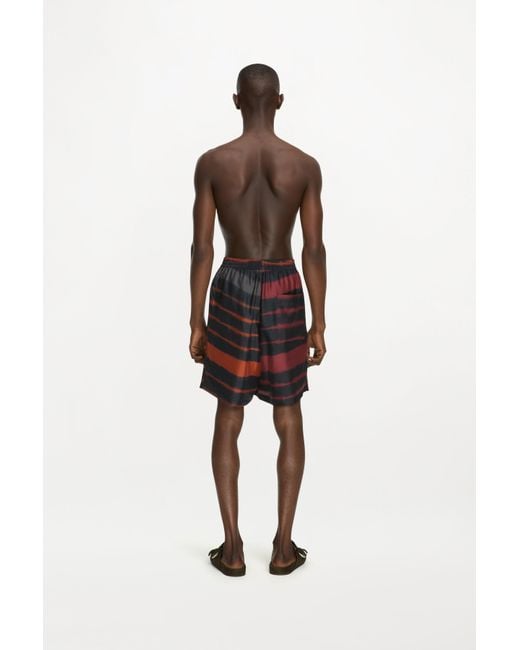 RS24-RTW-SH05M-0002-MARIUS SHORTS PRINTED SILK TWILL RAINBOW CROC Black Marius Shorts for men