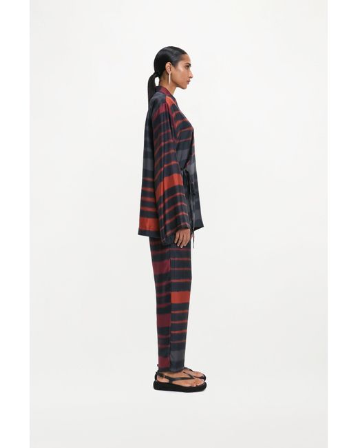 RS24-RTW-JK08M-0001 TAO JACKET PRINTED SILK TWILL RAINBOW CROC Blue Tao Jacket