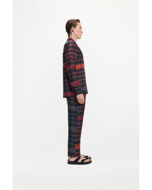 RS24-RTW-SHI02M-0012 THEO SHIRT PRINTED SILK TWILL RAINBOW CROC Black Theo Shirt for men