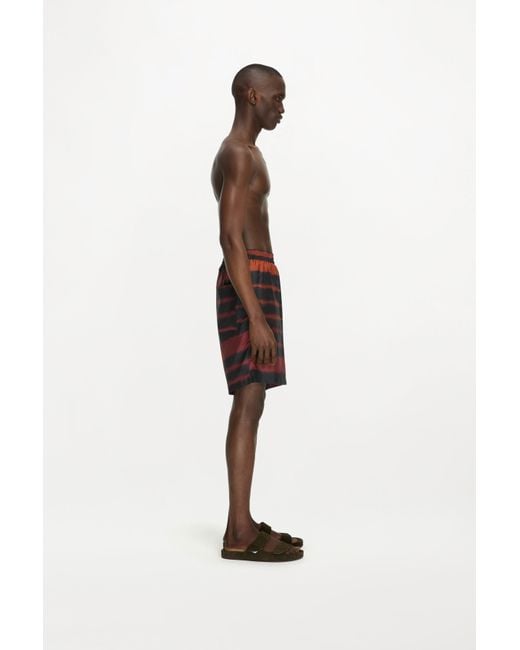 RS24-RTW-SH05M-0002-MARIUS SHORTS PRINTED SILK TWILL RAINBOW CROC Black Marius Shorts for men
