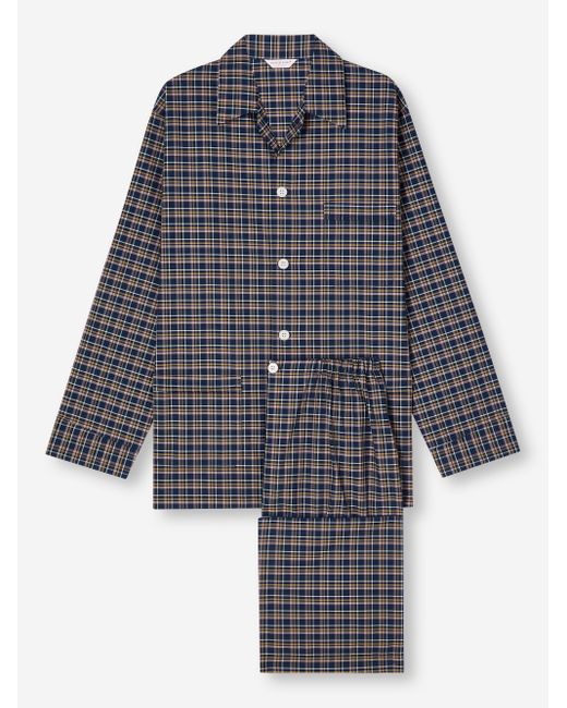 Derek Rose Gray Classic Fit Pyjamas Barker 37 Cotton for men