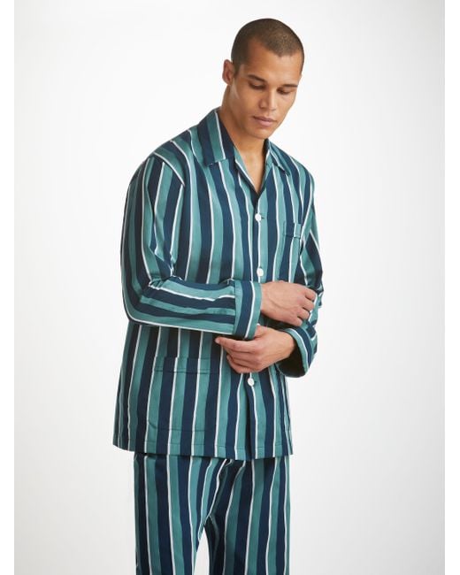 Derek Rose Blue Classic Fit Pyjamas Royal 221 Cotton for men