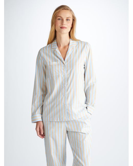 Derek Rose White Pyjamas Amalfi 20 Cotton Batiste