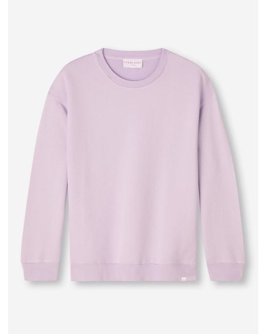 Derek Rose Purple Sweatshirt Quinn Cotton Modal