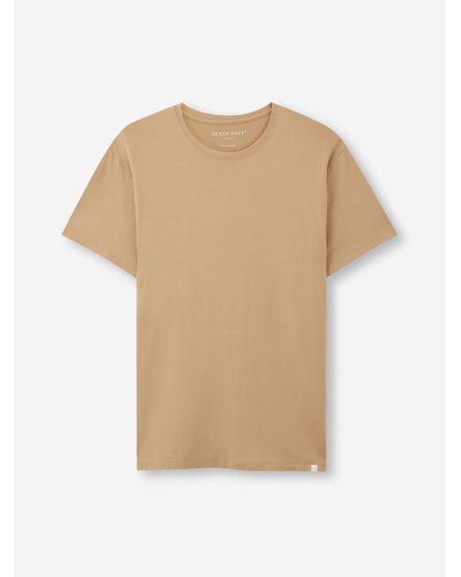 Derek Rose Natural T-Shirt Basel Micro Modal Stretch for men
