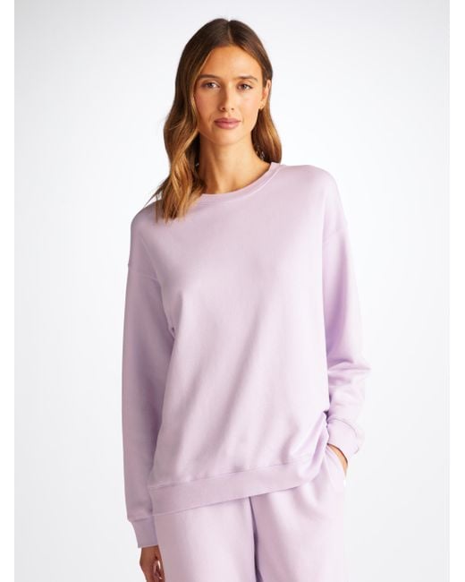 Derek Rose Purple Sweatshirt Quinn Cotton Modal