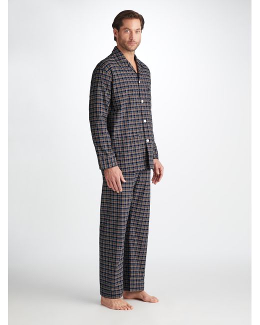 Derek Rose Gray Classic Fit Pyjamas Barker 37 Cotton for men
