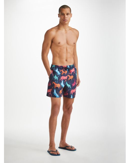 Derek Rose Blue Swim Shorts Maui 59 for men