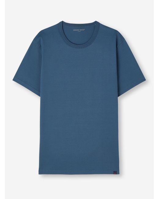 Derek Rose Blue T-shirt Barny Pima Cotton for men