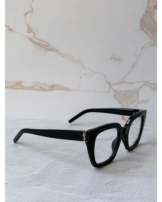 Saint Laurent Black Slm143 Opt Square Frames