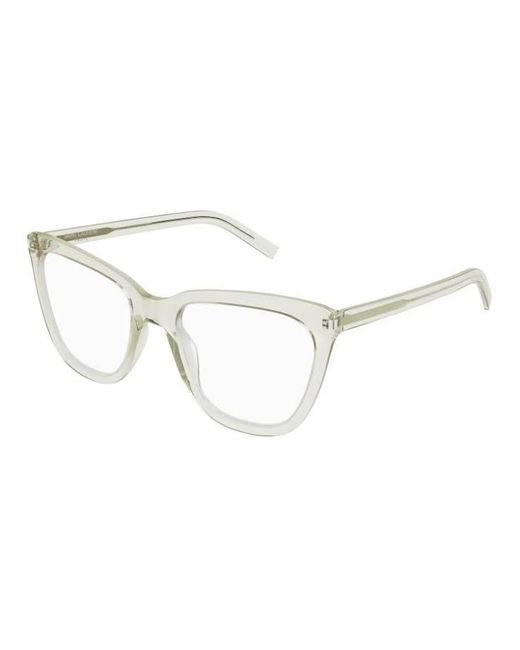 Saint Laurent Black Sl548 Slim Eyeglasses Frames