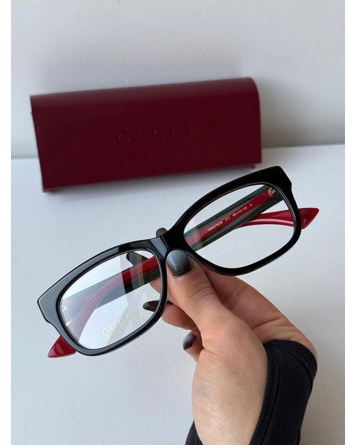 Gucci Black Gg0278On Striped Leg Frames