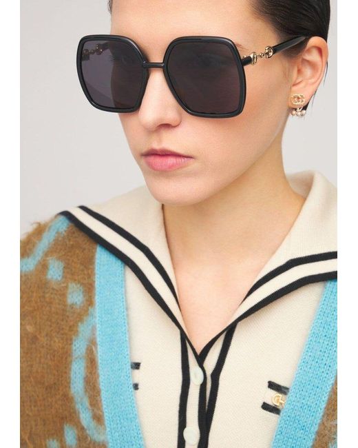 Gucci Eyewear GG-logo square-frame Sunglasses - Farfetch