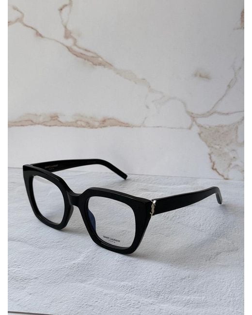 Saint Laurent Black Slm143 Opt Square Frames