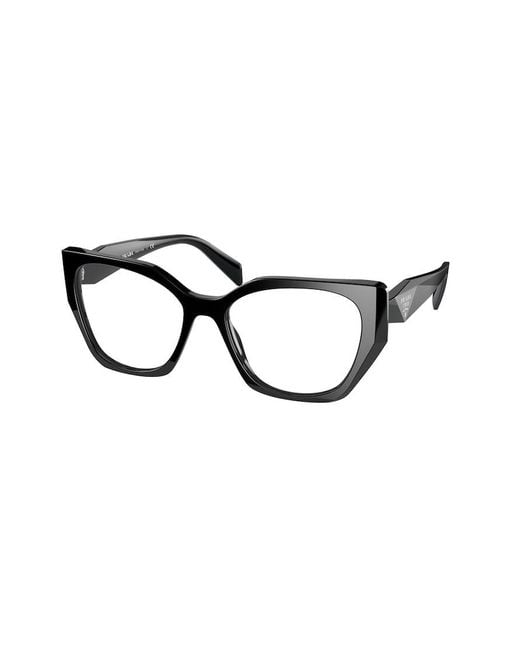 Prada Pr18wv Cat Eye Oversized Frames in Black | Lyst
