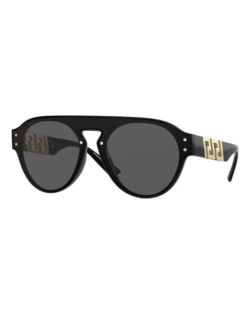 Versace Ve4420 Black La Greca Aviator Sunglasses for Men Lyst