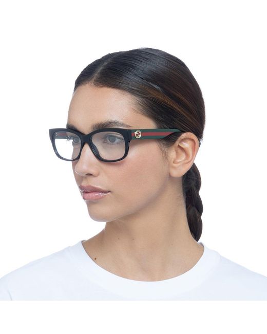 Gucci Black Gg0278On Striped Leg Frames