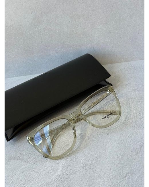 Saint Laurent Black Sl548 Slim Eyeglasses Frames