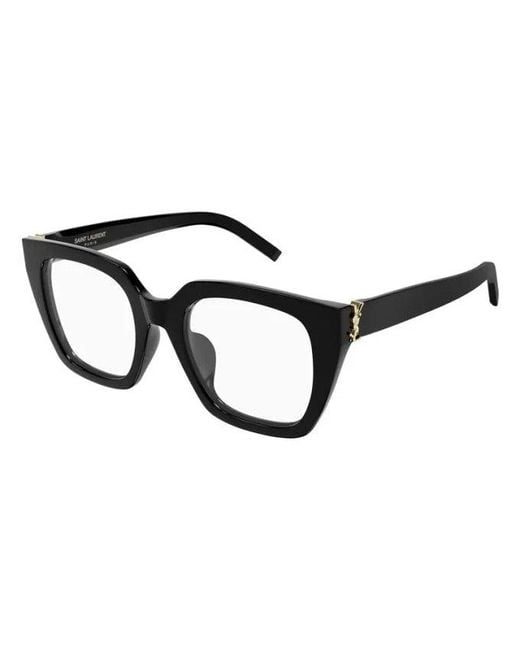 Saint Laurent Black Slm143 Opt Square Frames