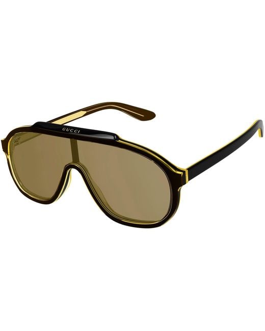 Gucci GG1038S Black Navigator Mask Sunglasses | Lyst