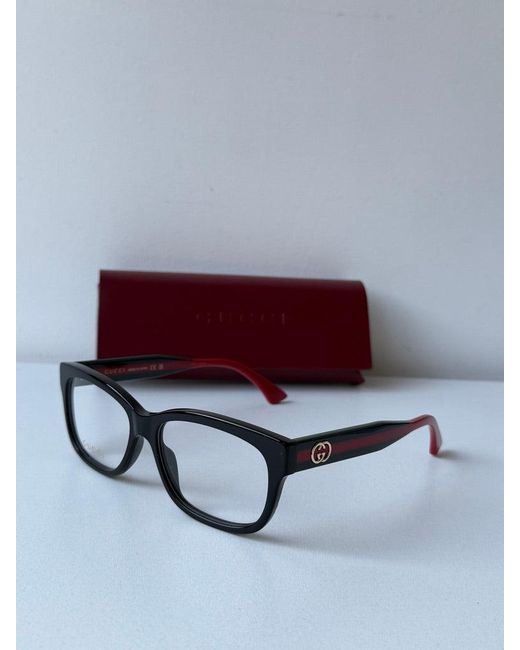 Gucci Black Gg0278On Striped Leg Frames