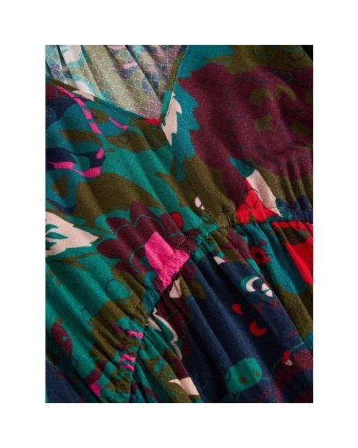 White Stuff Green Print Izzy Midi Dress