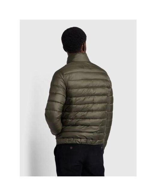 Farah Brown Evergreen Joel Wadded Coat for men