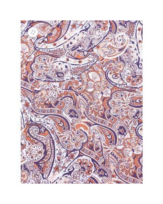 Lambretta Purple Rust Paisley Short Sleeve Shirt for men