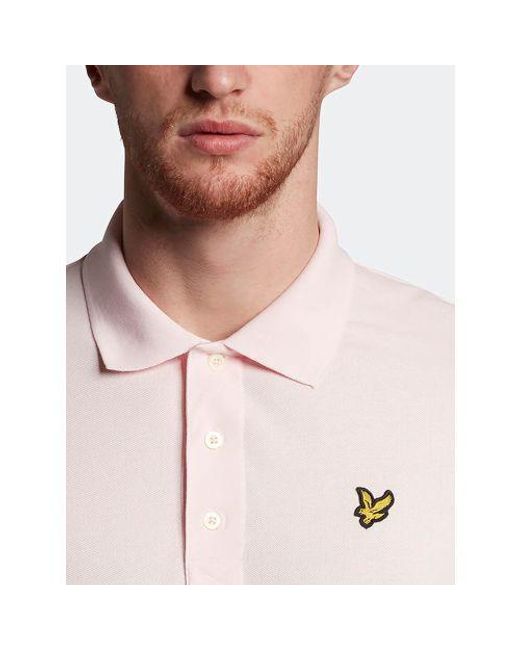 Lyle & Scott Pink Light Plain Polo Shirt for men