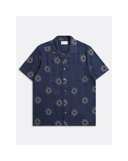 Far Afield Blue Iris Stachio Shirt for men