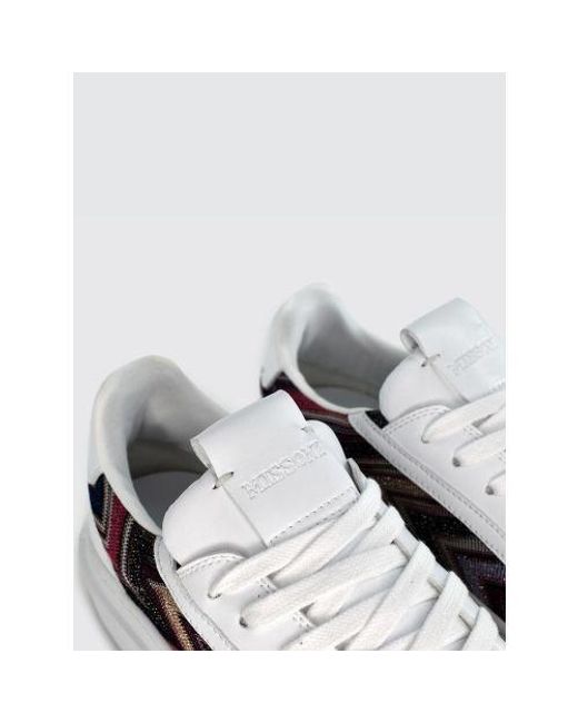 Missoni Blue Multicoloured Fabric Lace Up Trainer