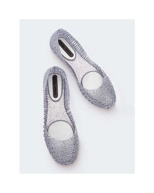 Melissa White Glitter Clear Campana Papel Shoe