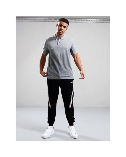 Boss Gray Parlay Short Sleeve Polo Shirt for men