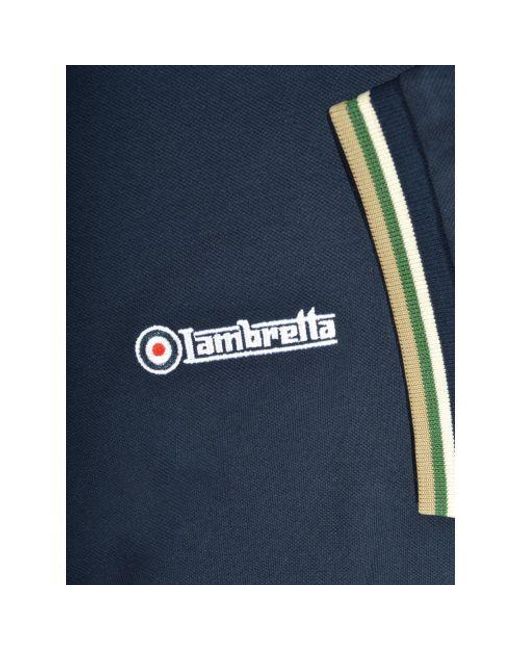 Lambretta Blue Triple Tipped Polo Shirt for men