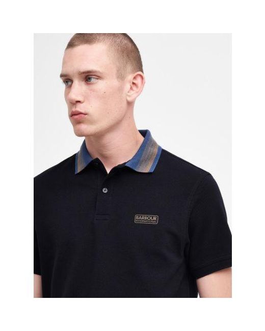 Barbour Black Gourley Polo Shirt for men