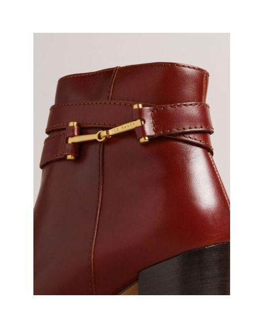 Ted Baker Brown Tan Anisea T-Hinge Leather Ankle Boot
