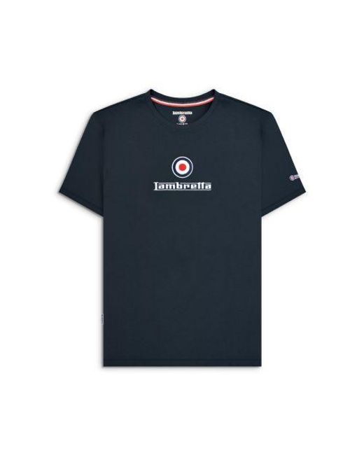 Lambretta Blue Brand Logo T-Shirt for men