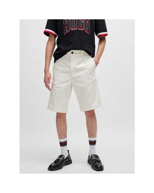 HUGO Black Open Darik241 Regular Slim Leg Short for men