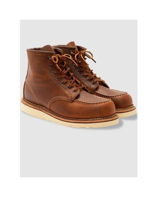 Red Wing Brown Wing Copper Classic Moc Toe Boot for men
