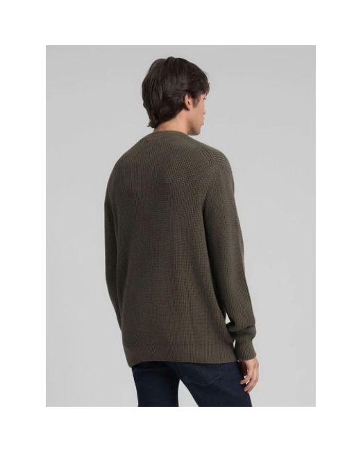 Replay Gray Mud Regular Fit Sweatshirt for men