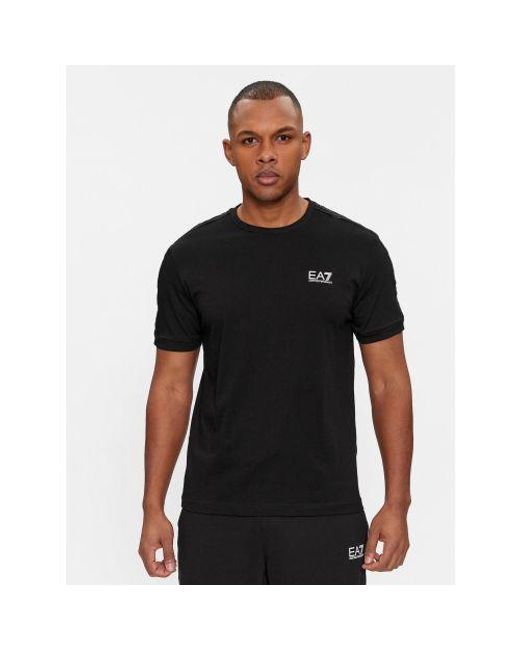 EA7 Black Logo T-Shirt for men