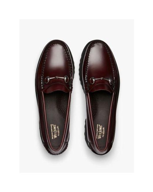 G.H.BASS Black Wine Leather Weejun 90 Lianna Loafer