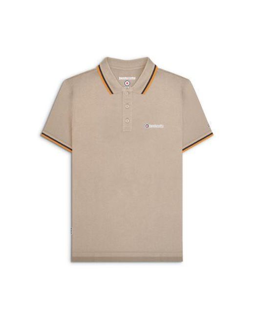 Lambretta Natural Cashew Triple Tipped Polo Shirt for men