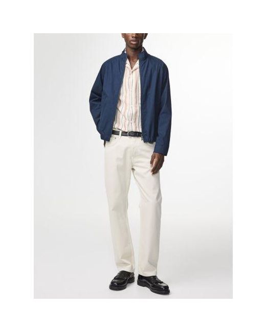 NN07 Blue Dave Poplin Jacket for men