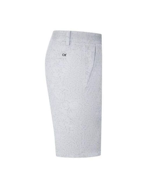 Calvin Klein Gray Printed Stretch Lightweight Short for men
