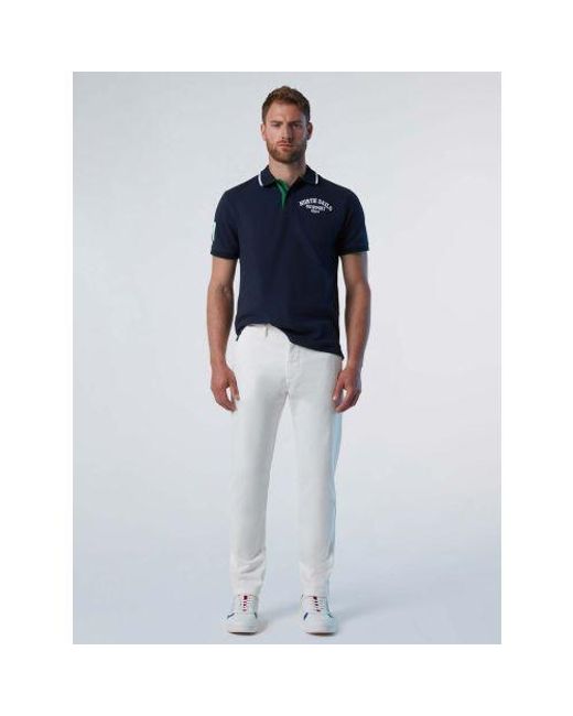North Sails Blue Embroidered Polo Shirt for men